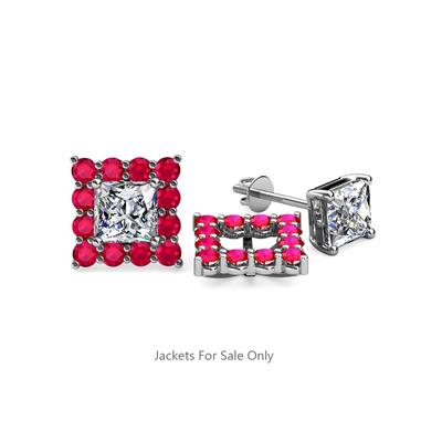 Serena Ruby Jacket Earrings