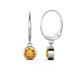 1 - Cara Citrine (5mm) Solitaire Dangling Earrings 