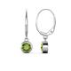 1 - Cara Peridot (5mm) Solitaire Dangling Earrings 