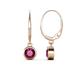 1 - Cara Rhodolite Garnet (5mm) Solitaire Dangling Earrings 