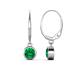 1 - Cara Emerald (5mm) Solitaire Dangling Earrings 
