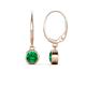 1 - Cara Emerald (5mm) Solitaire Dangling Earrings 