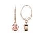 1 - Cara Morganite (5mm) Solitaire Dangling Earrings 