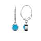 1 - Cara Turquoise (5mm) Solitaire Dangling Earrings 