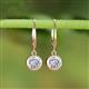 3 - Cara GIA Certified Diamond (6.5mm) Solitaire Dangling Earrings 