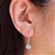 2 - Cara Aquamarine (5mm) Solitaire Dangling Earrings 