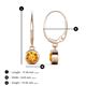 4 - Cara Citrine (5mm) Solitaire Dangling Earrings 