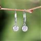 3 - Cara White Sapphire (5mm) Solitaire Dangling Earrings 