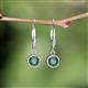 4 - Cara Lab Created Alexandrite (5mm) Solitaire Dangling Earrings 
