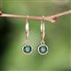 3 - Cara Lab Created Alexandrite (5mm) Solitaire Dangling Earrings 