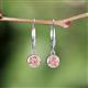 3 - Cara Morganite (5mm) Solitaire Dangling Earrings 