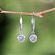 3 - Cara Lab Grown Diamond (5mm) Solitaire Dangling Earrings 