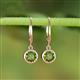 3 - Cara Peridot (6.5mm) Solitaire Dangling Earrings 