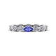 1 - Madison 5x3 mm Oval Diamond and Tanzanite Eternity Band 