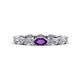 1 - Madison 5x3 mm Oval Diamond and Amethyst Eternity Band 