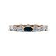 1 - Madison 5x3 mm Oval Diamond and London Blue Topaz Eternity Band 