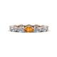 1 - Madison 5x3 mm Oval Diamond and Citrine Eternity Band 