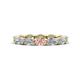 1 - Madison 5x3 mm Oval Diamond and Morganite Eternity Band 