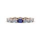 1 - Madison 5x3 mm Oval Diamond and Iolite Eternity Band 