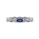 1 - Madison 5x3 mm Oval Diamond and Iolite Eternity Band 