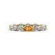 1 - Madison 5x3 mm Oval Lab Grown Diamond and Citrine Eternity Band 