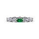1 - Madison 5x3 mm Oval Lab Grown Diamond and Emerald Eternity Band 