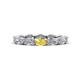 1 - Madison 5x3 mm Oval Lab Grown Diamond and Yellow Sapphire Eternity Band 