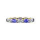 1 - Madison 5x3 mm Oval Diamond and Tanzanite Eternity Band 