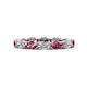 1 - Madison 5x3 mm Oval Diamond and Pink Tourmaline Eternity Band 