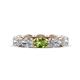 1 - Madison 6x4 mm Oval Diamond and Peridot Eternity Band 