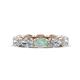 1 - Madison 6x4 mm Oval Diamond and Opal Eternity Band 