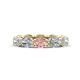 1 - Madison 6x4 mm Oval Diamond and Morganite Eternity Band 