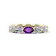 1 - Madison 6x4 mm Oval Lab Grown Diamond and Amethyst Eternity Band 