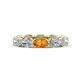 1 - Madison 6x4 mm Oval Lab Grown Diamond and Citrine Eternity Band 