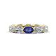 1 - Madison 6x4 mm Oval Lab Grown Diamond and Iolite Eternity Band 