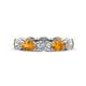 1 - Madison 6x4 mm Oval Diamond and Citrine Eternity Band 