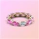 3 - Madison 6x4 mm Oval Diamond and Pink Sapphire Eternity Band 