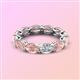 3 - Madison 6x4 mm Oval Lab Grown Diamond and Morganite Eternity Band 