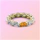 3 - Madison 6x4 mm Oval Lab Grown Diamond and Citrine Eternity Band 