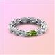 3 - Madison 6x4 mm Oval Lab Grown Diamond and Peridot Eternity Band 