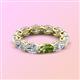 3 - Madison 6x4 mm Oval Lab Grown Diamond and Peridot Eternity Band 