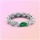 3 - Madison 6x4 mm Oval Lab Grown Diamond and Emerald Eternity Band 