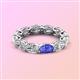 3 - Madison 6x4 mm Oval Lab Grown Diamond and Tanzanite Eternity Band 