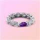 3 - Madison 6x4 mm Oval Lab Grown Diamond and Amethyst Eternity Band 