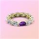 3 - Madison 6x4 mm Oval Lab Grown Diamond and Amethyst Eternity Band 