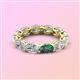 3 - Madison 6x4 mm Oval Lab Grown Diamond and Lab Created Alexandrite Eternity Band 