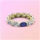 3 - Madison 6x4 mm Oval Lab Grown Diamond and Iolite Eternity Band 