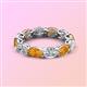 3 - Madison 6x4 mm Oval Diamond and Citrine Eternity Band 