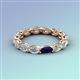 3 - Madison 5x3 mm Oval Lab Grown Diamond and Blue Sapphire Eternity Band 