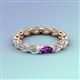 3 - Madison 5x3 mm Oval Lab Grown Diamond and Amethyst Eternity Band 
